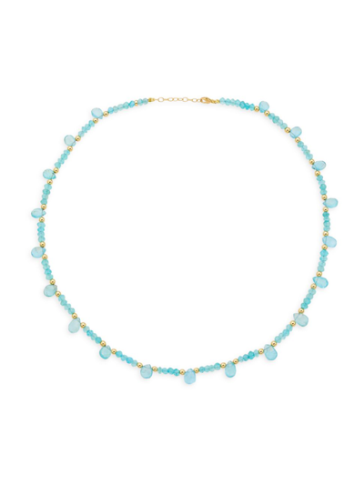 Jia Jia Arizona Apatite Teardrop Beaded Necklace In Turquoise