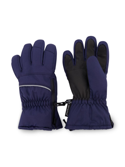 Andy & Evan Little Kid's & Kid's Insulated Zip Gloves In Navy