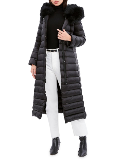 Dawn Levy Lexie Long Down Puffer Coat In Black