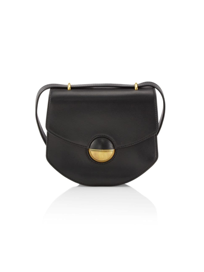 Proenza Schouler Dia Mini Round Leather Crossbody Bag In Black