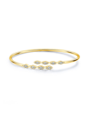 HEARTS ON FIRE WOMEN'S AERIAL 18K YELLOW GOLD & 0.53 TCW DIAMOND MARQUIS BYPASS BANGLE