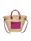 Isabel Marant Women's Cadix Woven Straw Tote In Natural Orchid