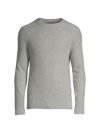 Michael Kors Mix-stitch Crewneck Sweater In Heather Grey
