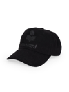 Isabel Marant Women's Tyron Glitter-logo Canvas Baseball Cap In Black