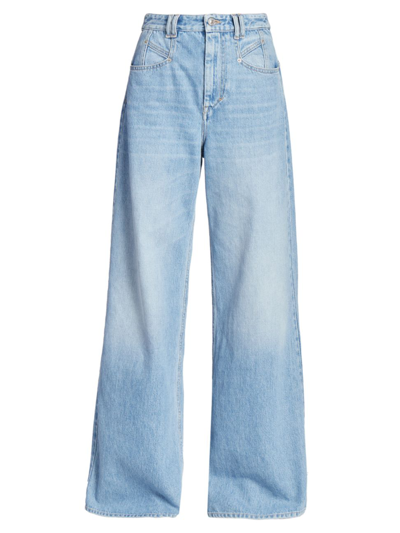 Isabel Marant Lemony Wide-leg Denim Jeans In Azure