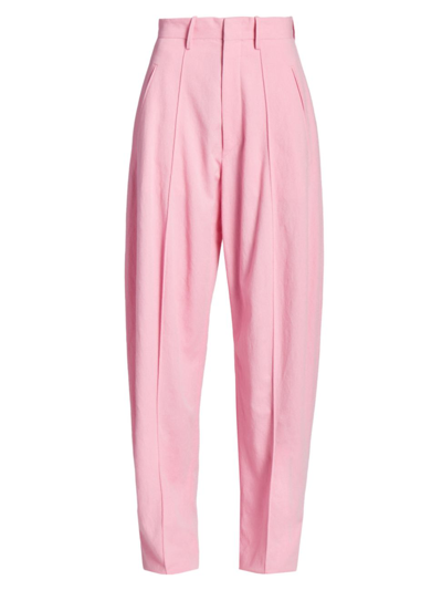 Isabel Marant Sopiavea Check Costard Viscose Pants In Pink