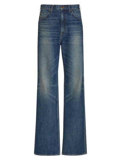 Nili Lotan Mitchell High-rise Straight Jeans In Simon Wash