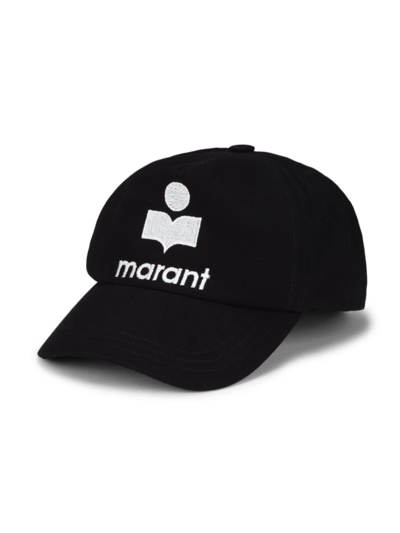 Isabel Marant Men's Tyron Logo Baseball Cap In Black Ecru