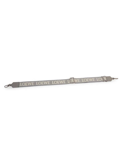 Loewe Anagram Sparkle Bag Strap In Silver