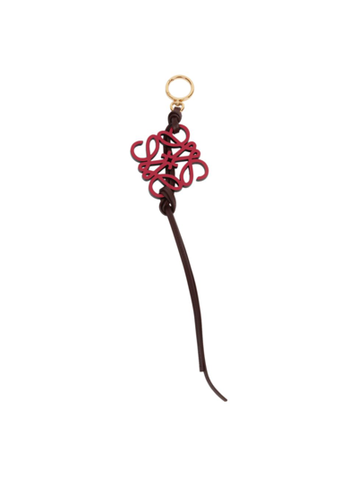 Loewe Anagram Bag Charm In Burgundy