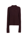 Vince Marled Rib-knit Pullover Sweater In Plum Night