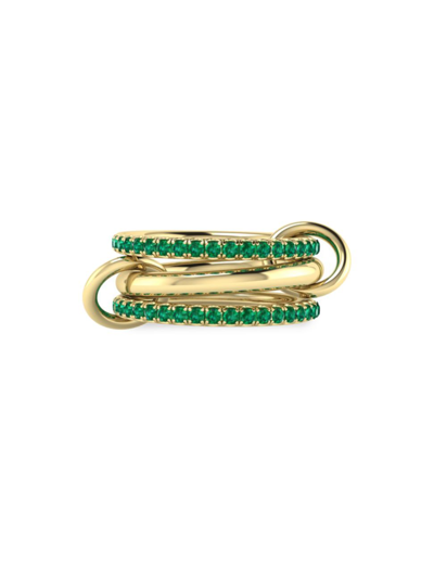 Spinelli Kilcollin Women's 18k Yellow Gold & Emerald Triple-band Ring