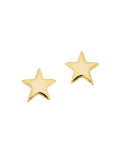 Oradina 14k Yellow Solid Gold Starry Night Studs In Yellow Gold