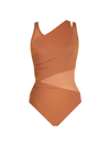 Miraclesuit Swim Network Azura One-piece Illusionists Swimsuit In Scotch Brown