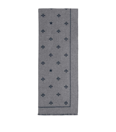 Gucci Wool Bees And Stars Scarf