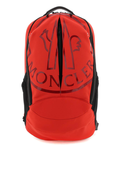 Moncler Basic Cut Backpack In Red