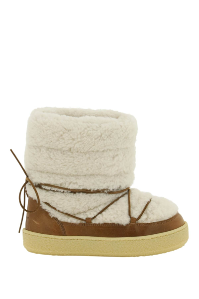 Isabel Marant Étoile Isabel Marant Toile Womens White Boots In Beige,brown