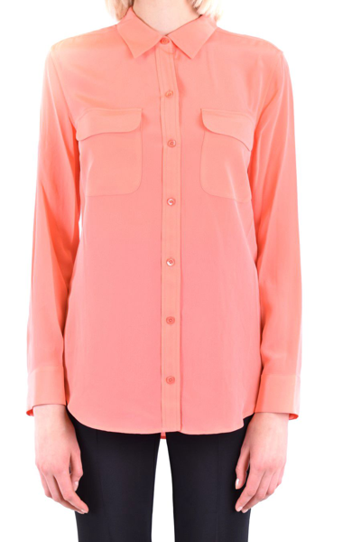 Equipment Womens Orange Other Materials Shirt In Melon