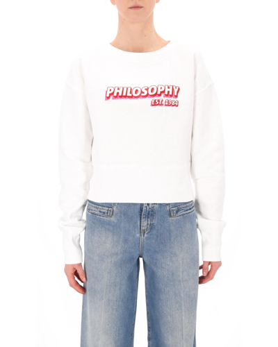Philosophy Women's  White Cotton Sweatshirt