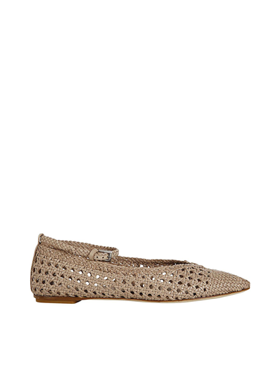 Del Carlo Nappa Ballerinas In Beige