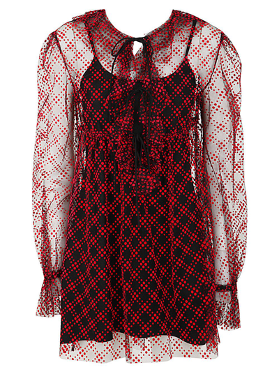 Philosophy 's Mini Dress With Polla Dots Tulle In Red