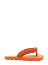 Yume Yume Chunky Square-toe Flip-flops In Orange
