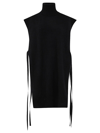 Uma Wang Turtle Neck Knit Top In Black