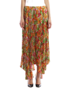 Plan C Floral Plissè Skirt In Multicolor