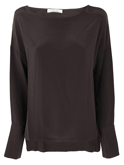 Antonelli Crew Neck Wide Sweater In Brown