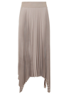 Joseph Handkerchief-hem Pleated Midi Skirt In Grey