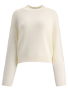 ALLUDE ALLUDE WOMEN'S WHITE OTHER MATERIALS SWEATER,225111590040 M