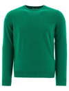 Malo Mens Green Cashmere Sweater In Green