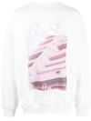 Blue Sky Inn Mens White Cotton Sweatshirt In White