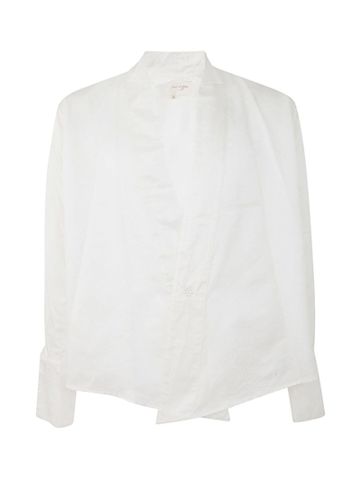 Greg Lauren Satin Winged Gl1 Shirt In White