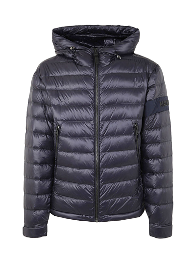 Mackage Keagan-rs Hooded Bomber Jacket In Blue