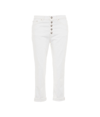 Dondup Cropped Button-fastening Trousers In White
