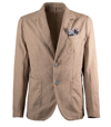 BOB BOB MEN'S BEIGE LINEN BLAZER,PDOMI213TAB213 50