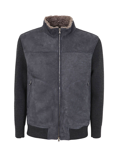 Barba Men's  Grey Other Materials Outerwear Jacket
