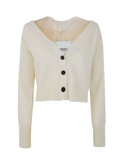 Erika Cavallini Button-front Knitted Cardigan In White