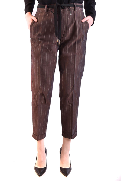 Mason's Women's Brown Other Materials Trousers