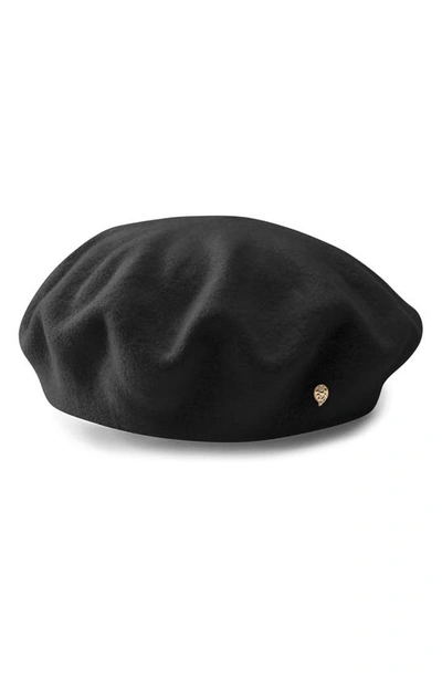 Helen Kaminski Ali Merino Wool Beret In Black