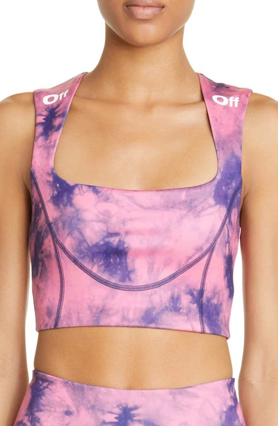 Off-white Off White Tie Dye Sports Bra In Multi-colored