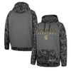 Colosseum Charcoal Michigan State Spartans Oht Military Appreciation Camo Stack Raglan Pullover Hood In Charcoal