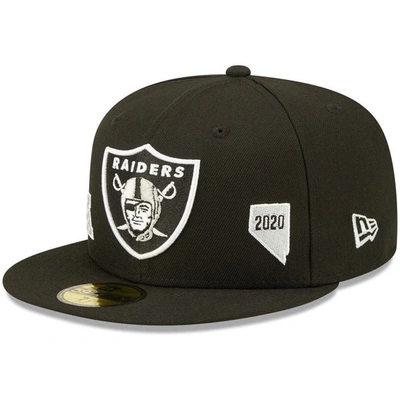 New Era Black Las Vegas Raiders Identity 59fifty Fitted Hat
