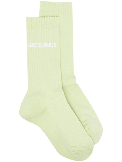 Jacquemus Logo Socks In Verde