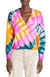 The Elder Statesman Woman Sweater Fuchsia Size M Cashmere In Amaranth/ Apricot