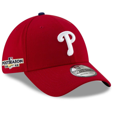 New Era Red Philadelphia Phillies 2022 Postseason Side Patch 39thirty Flex Hat