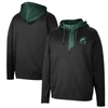 Colosseum Black Michigan State Spartans Luge 3.0 Quarter-zip Hoodie In Black