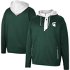 COLOSSEUM COLOSSEUM GREEN MICHIGAN STATE SPARTANS LUGE 3.0 QUARTER-ZIP HOODIE