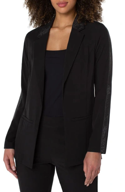 Liverpool Los Angeles Embellished Boyfriend Blazer In Black